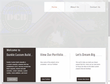 Tablet Screenshot of dunklecustombuild.com